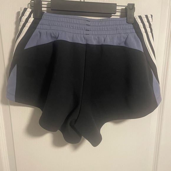 Women’s Adidas Black Cotton Partially Recycled Loose Shorts w/ White Stripes, M - Picture 6 of 9